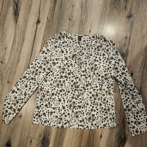 Elegant Floral Long Sleeve Blouse